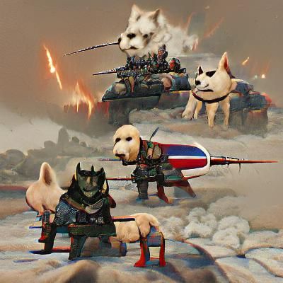 Menacing Dogs in a Possible War Scenario