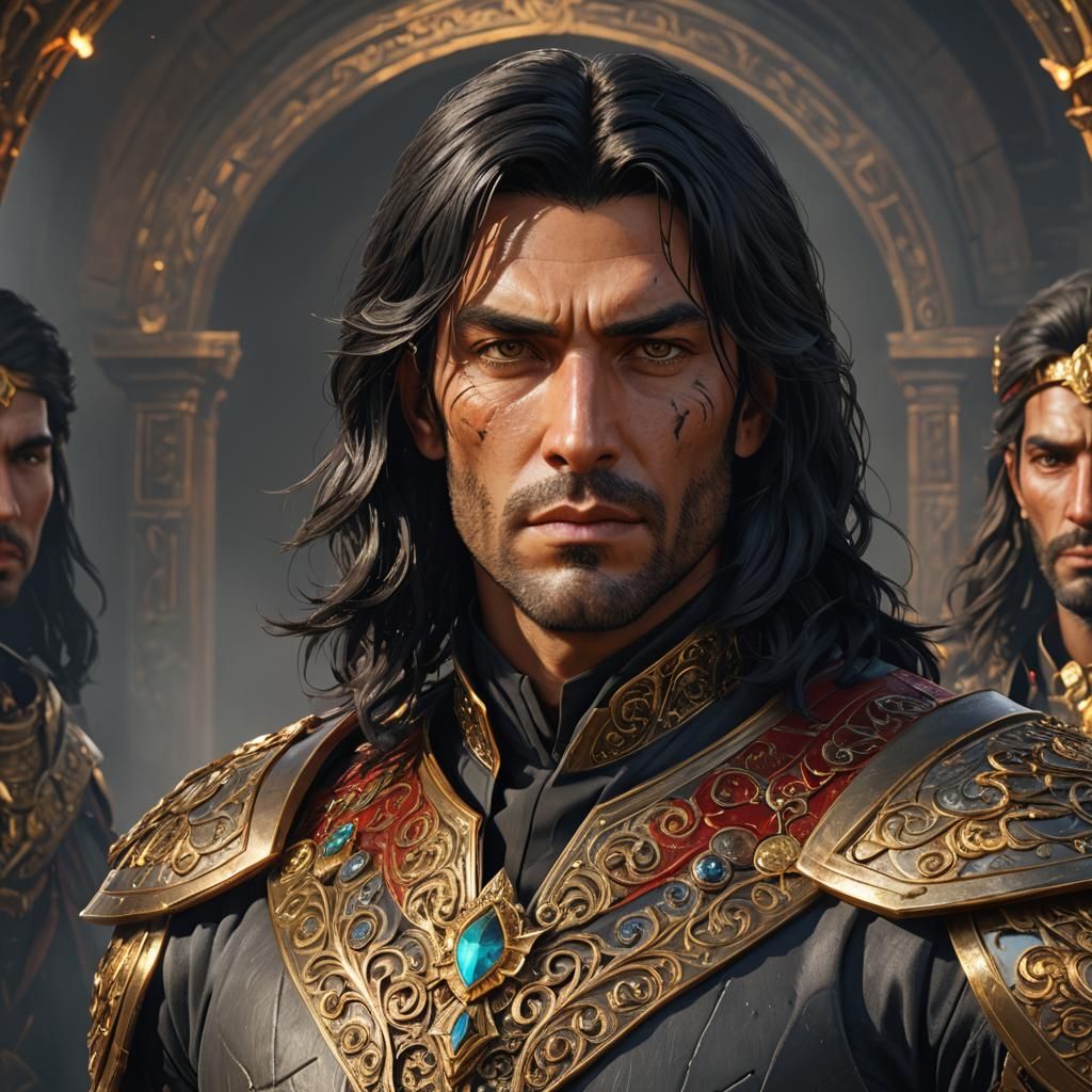 Lord Damian Portrait in High Fantasy Art Style