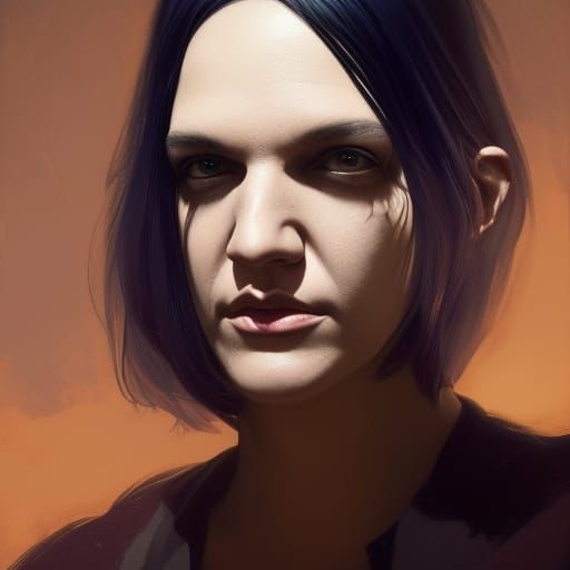 Brian Molko Portrait in Art Nouveau Style