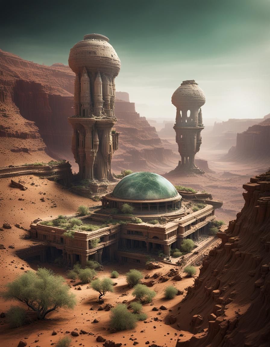 Astronauts Discover Ancient Martian City in Canyon