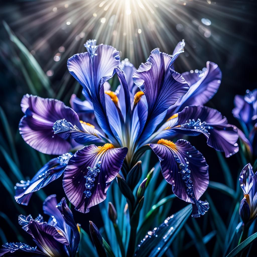 Crystal Iris with Sparkling Prisms in HDR