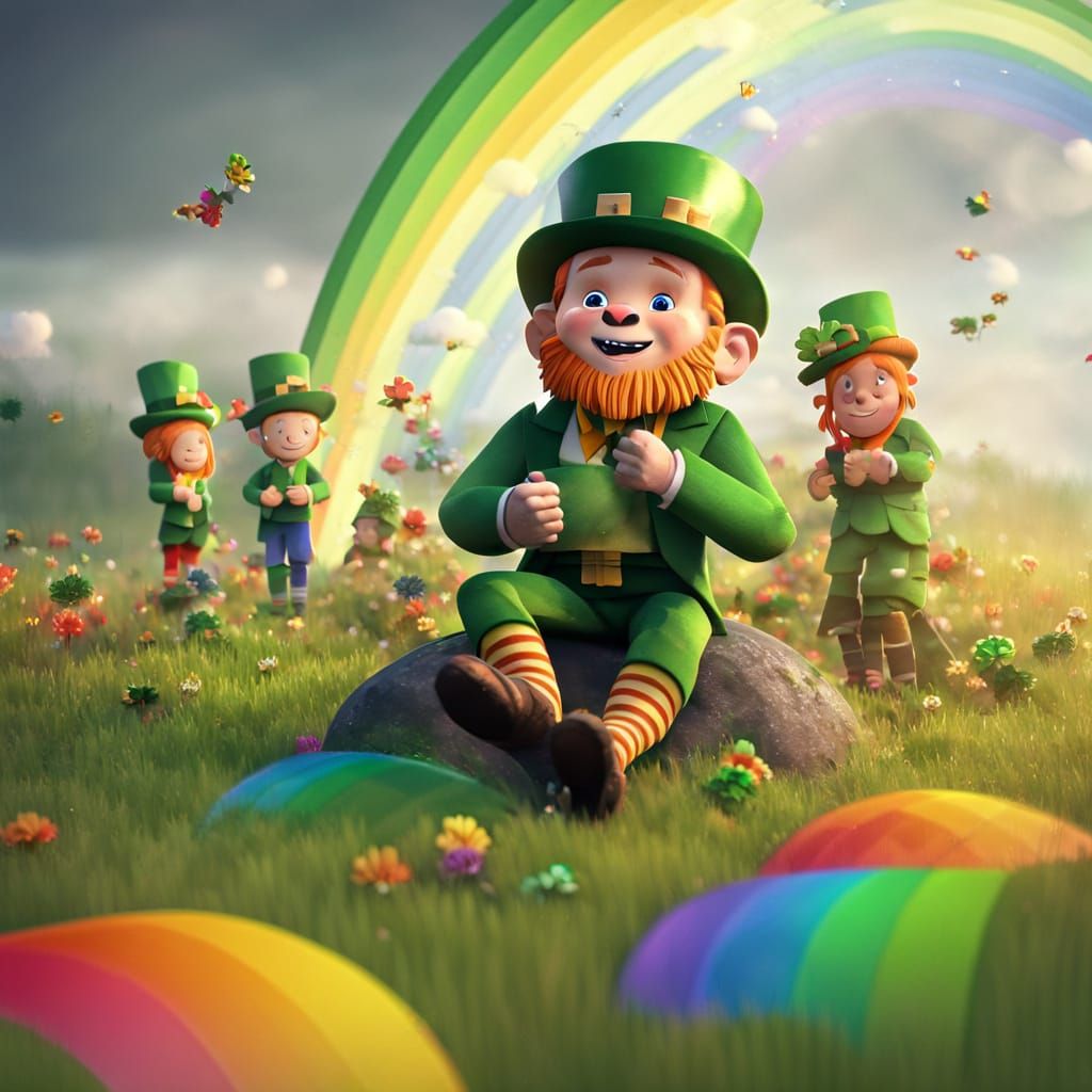 Leprechauns in Whimsical 3D Art