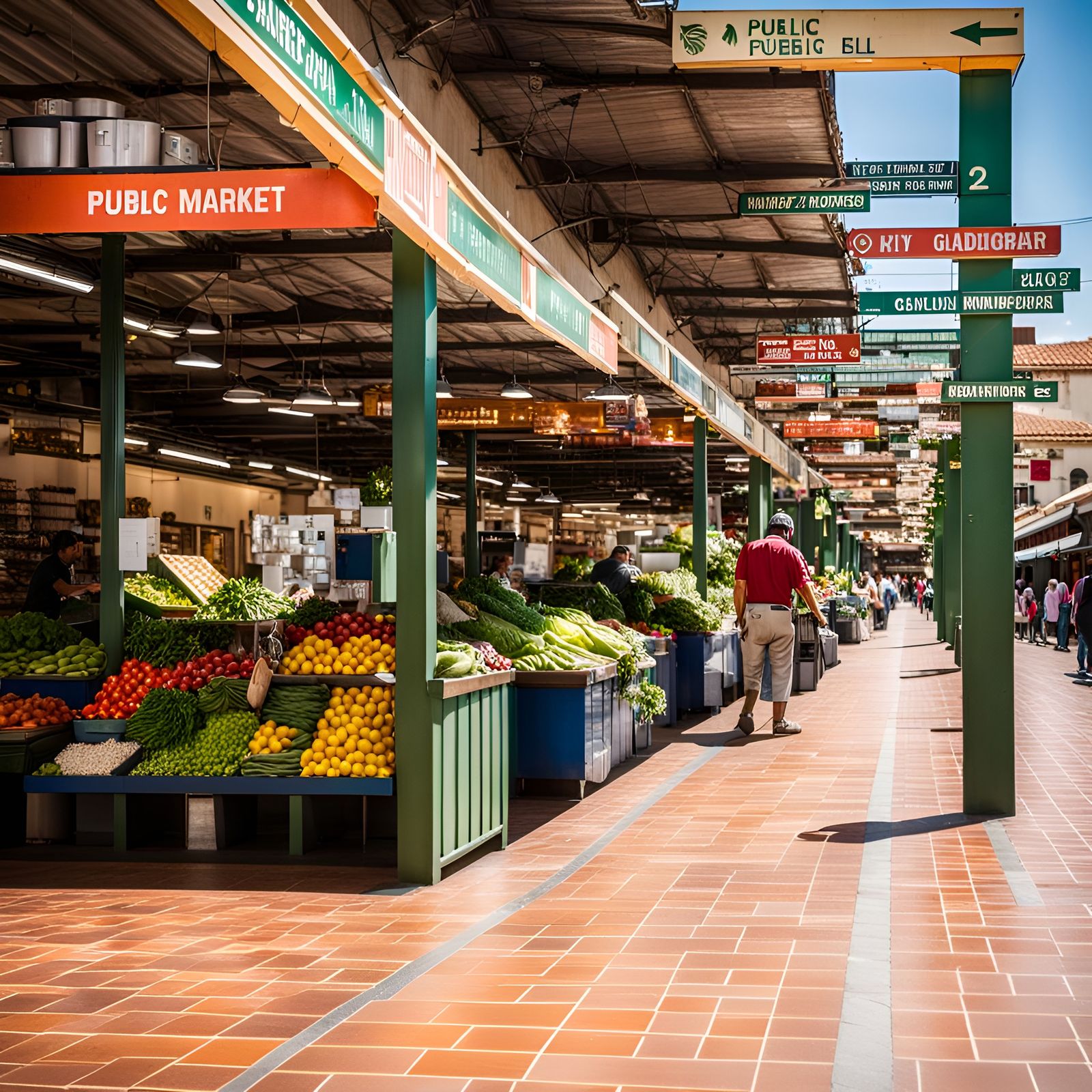 Public Market Wayfinding System in Professional Photography