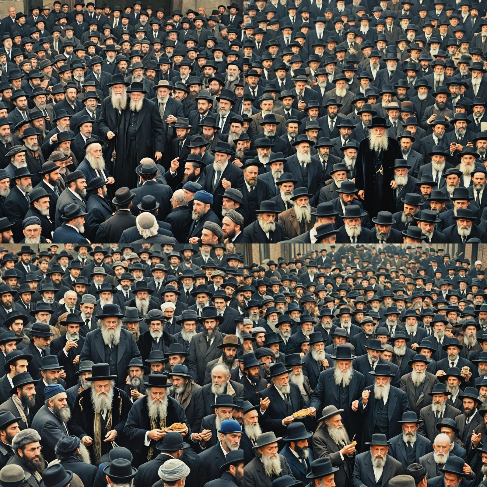 Hasidic Rabbi with Fish Patties in 3D Game Style