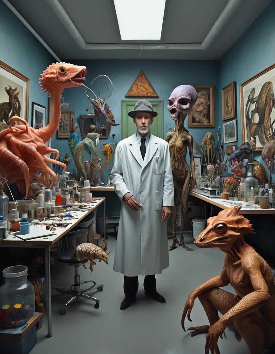 Exotic Portraits in Surreal Laboratory Setting