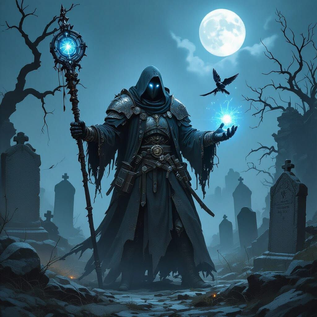 Warforged Artificer in Barovia Ruins: Dark Fantasy Gothic
