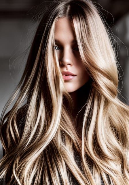 Beautiful Cowgirl with Flowing Blonde Hair in Barn