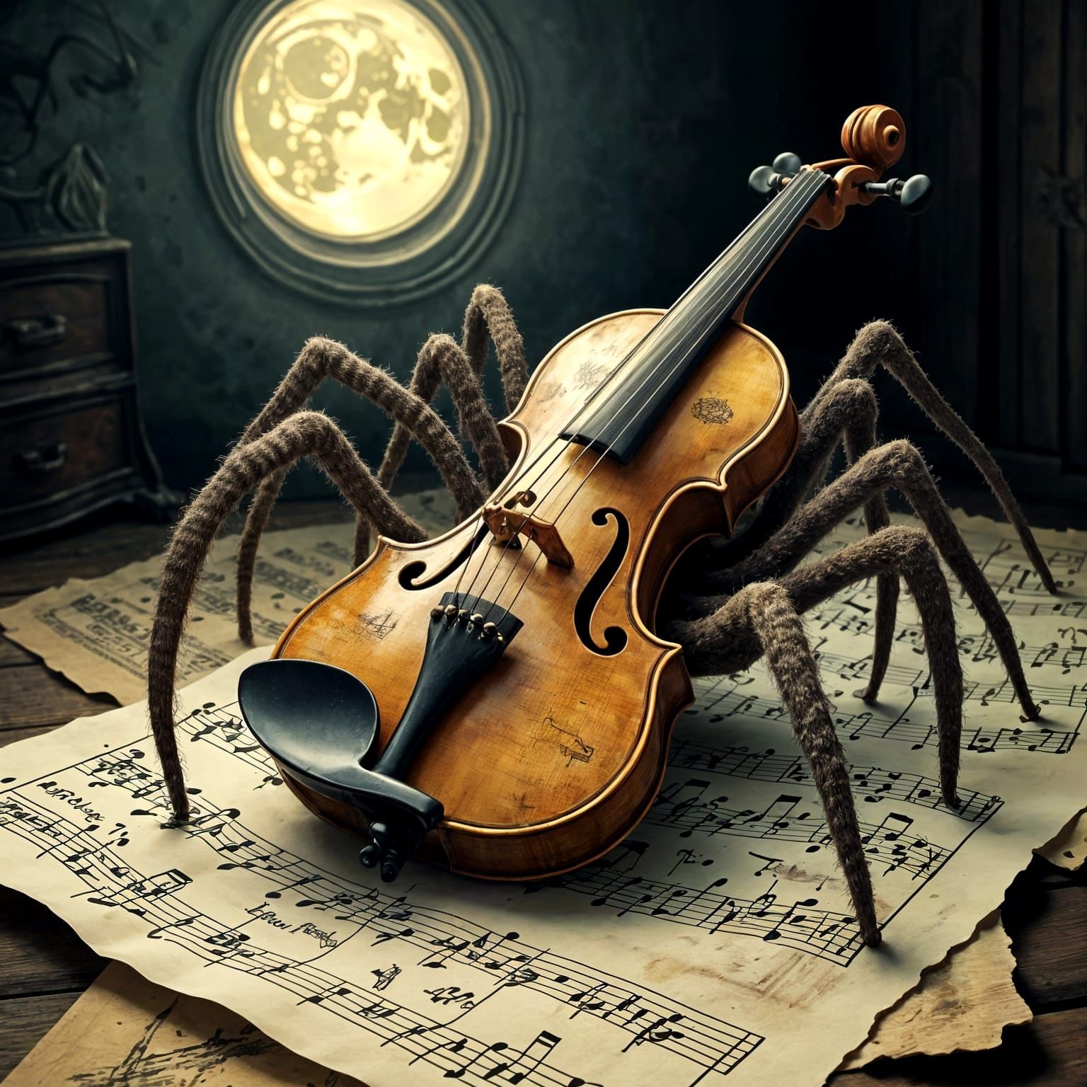 Violinist Spider Creates Web of Musical Harmony