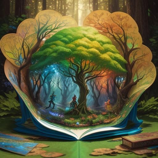 Glowing Fairies Emerge in Hyperrealistic Forest