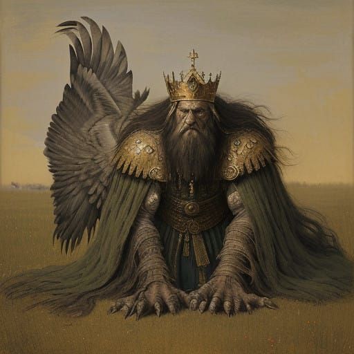 Mighty King Reduced to Grass-Eating Humility