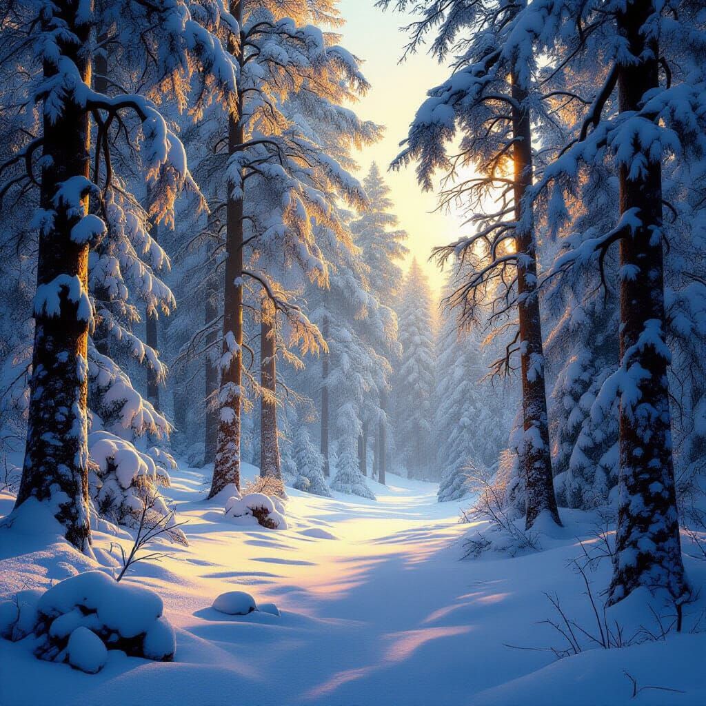 Winter Wonderland Forest Concept Art