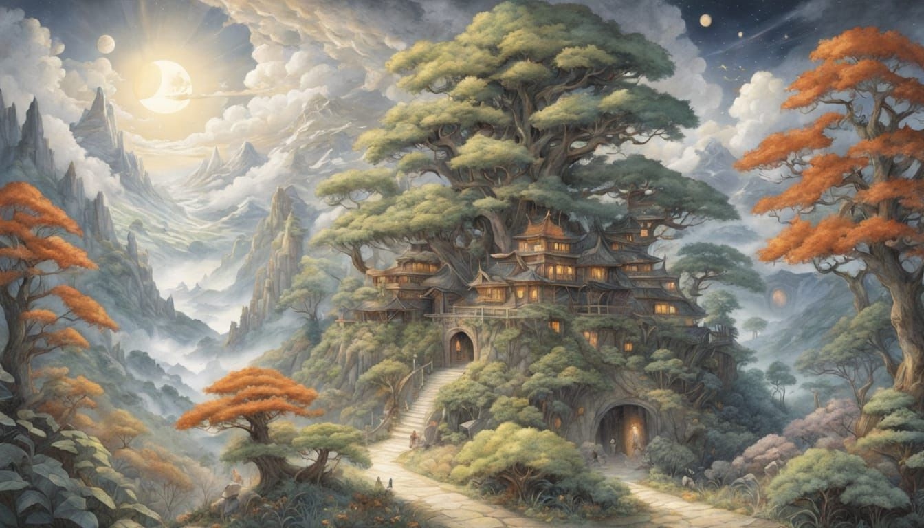 Dreamlike Fantasy Realm of Wonder