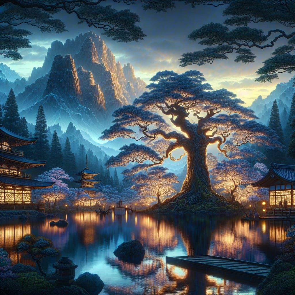 Ancient sakura tree