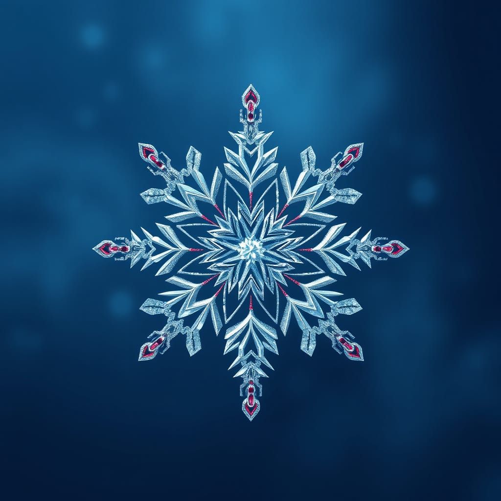 Gothic K-Pop Logo: Snowflake with Silver Chains