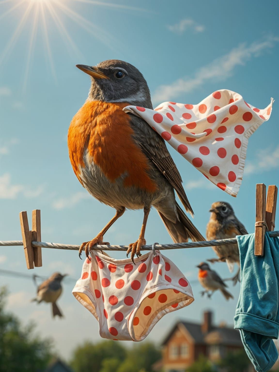 Robin Superhero with Underwear Cape