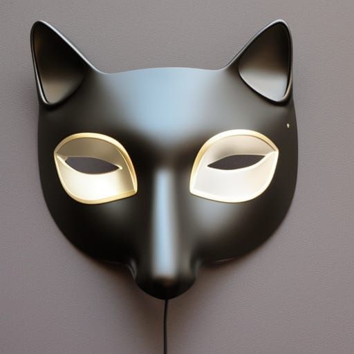Intricate Venetian Cat Mask Design