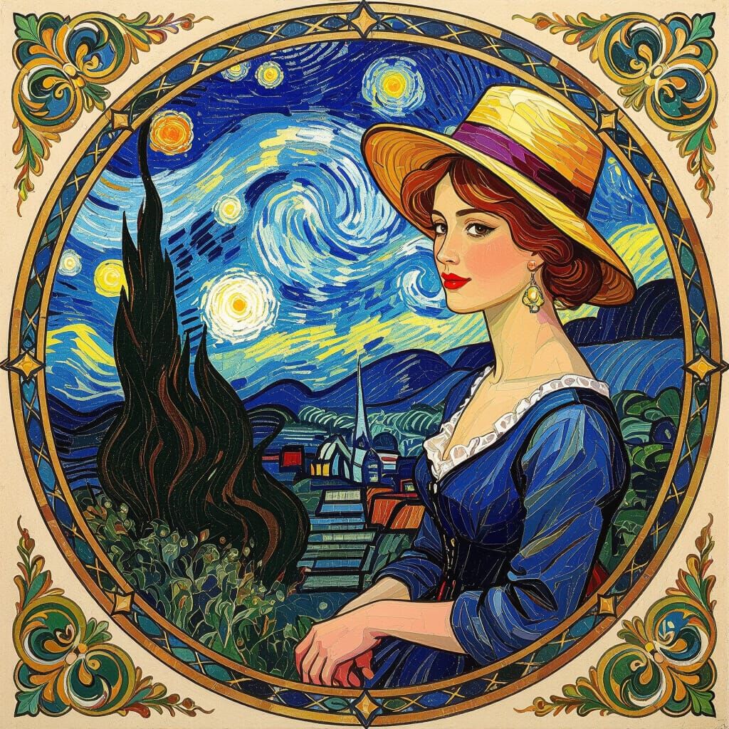 Vibrant Oil Painting in Impressionist Style