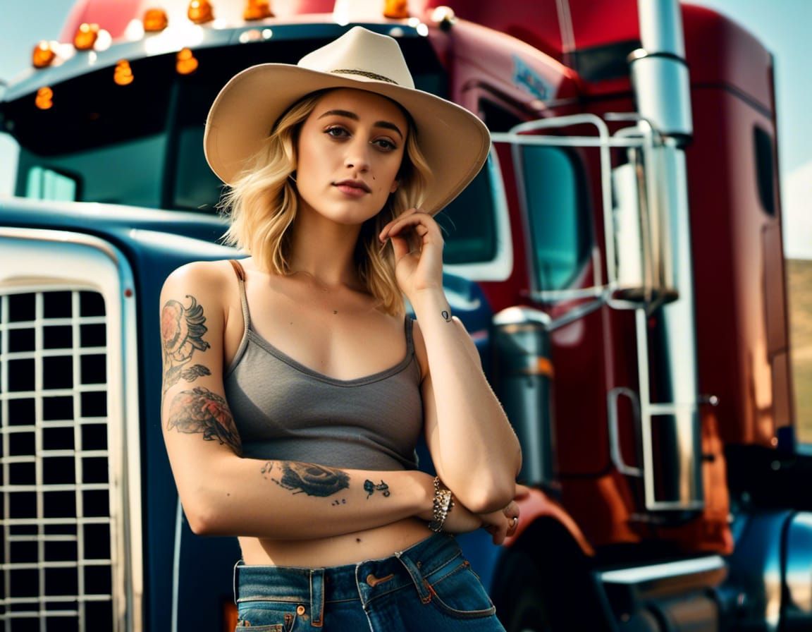Lili Reinhart as Truck Driver in HD Photo