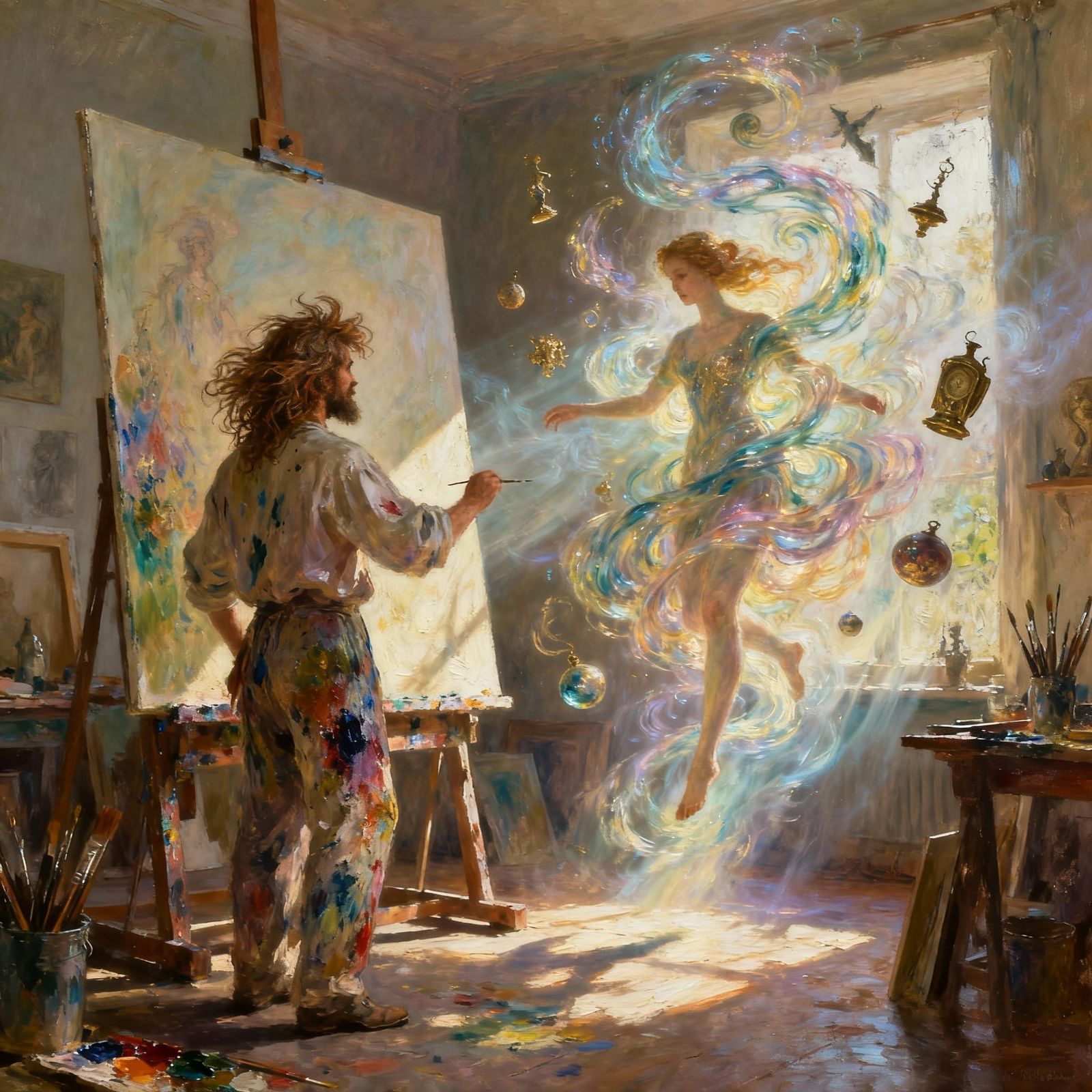 Magical Painter's Art Comes Alive in Ethereal Studio