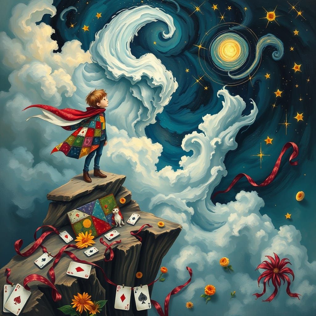 The Whimsical Wanderer at the Edge of the Abyss