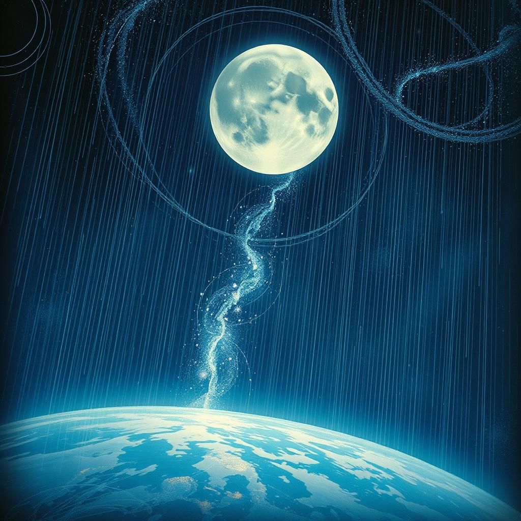 Cosmic Dreamscape: Comets Under a Bruised Moon