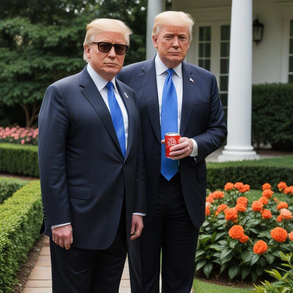 Trump and Musk Enjoy Whimsical Rose Garden Stroll in Satiric...