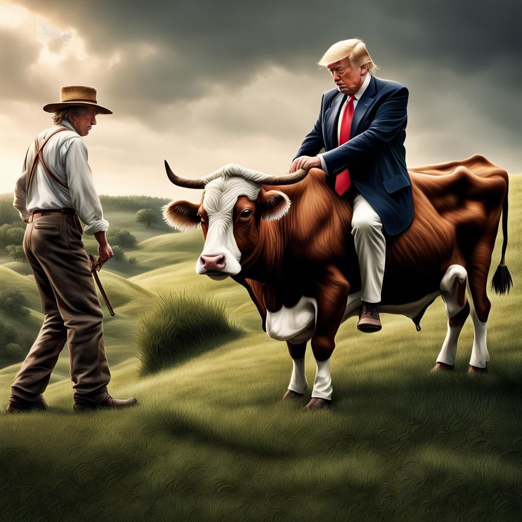 Donald Trump and Huckleberry Finn on a Hill