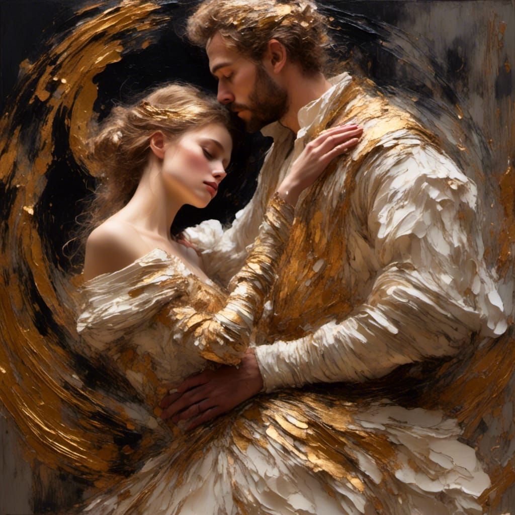 Lovers' Embrace: A Fine Art Portrait