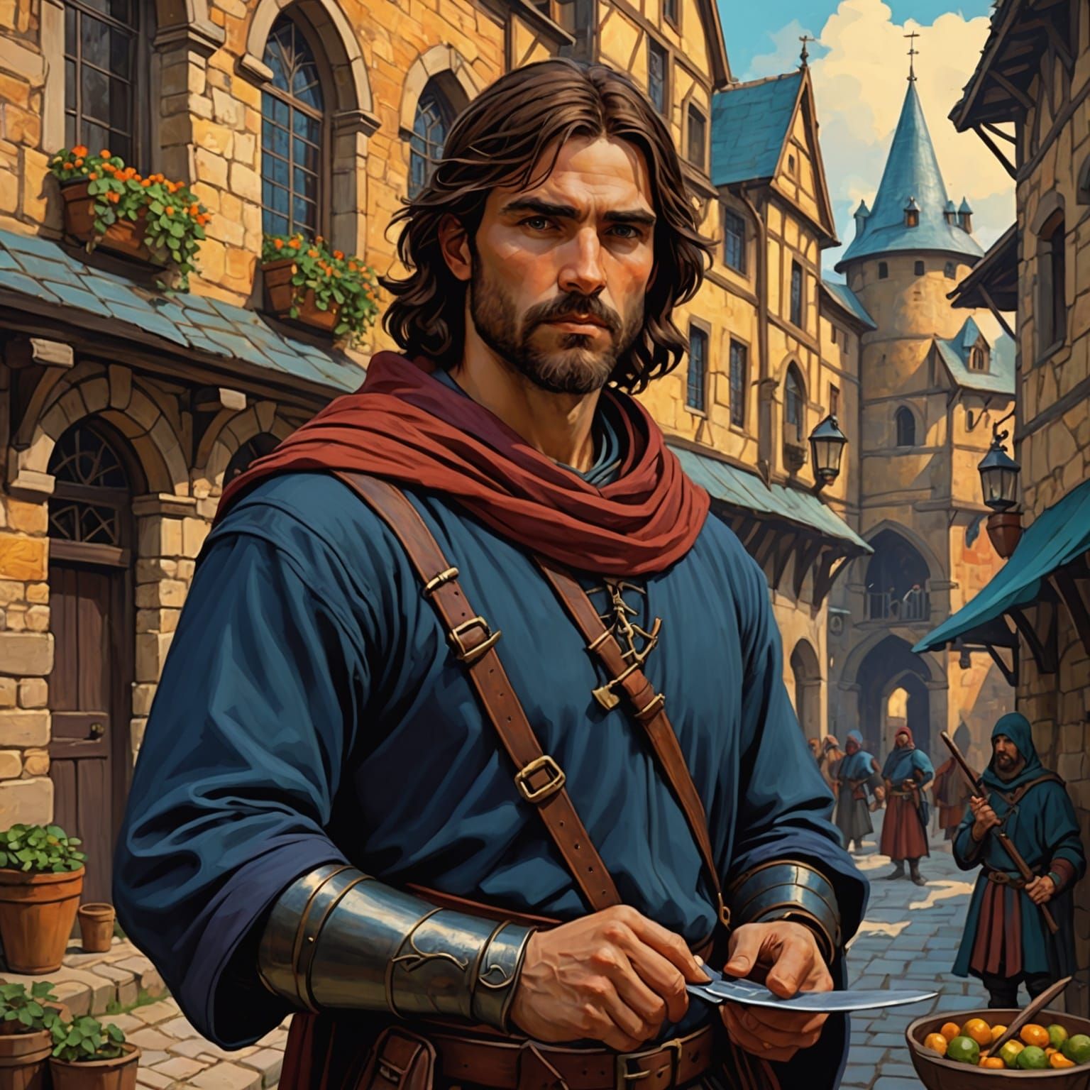 Medieval Thief in Waterhouse Style, DnD Inspired