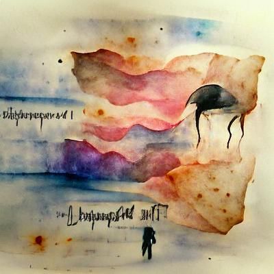 Melancholic Disappearance in Watercolor