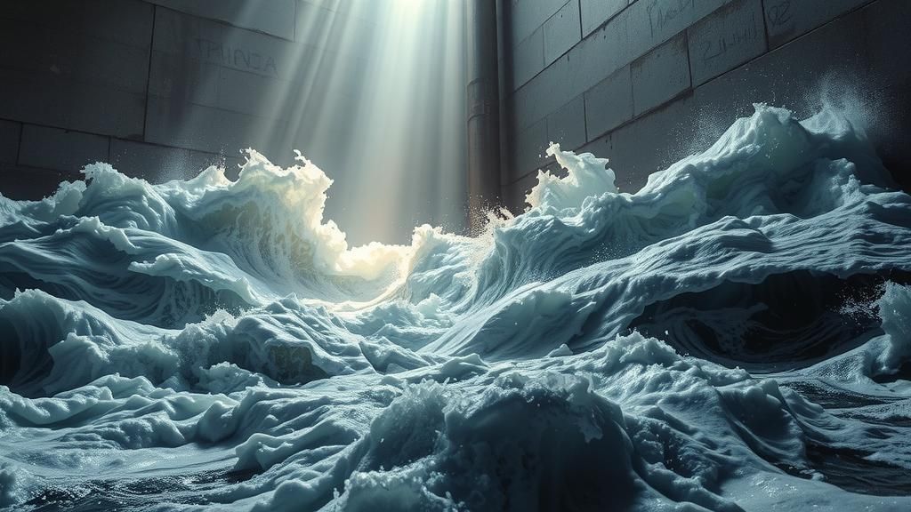 Treacherous Stormy Sea of Molten Silver