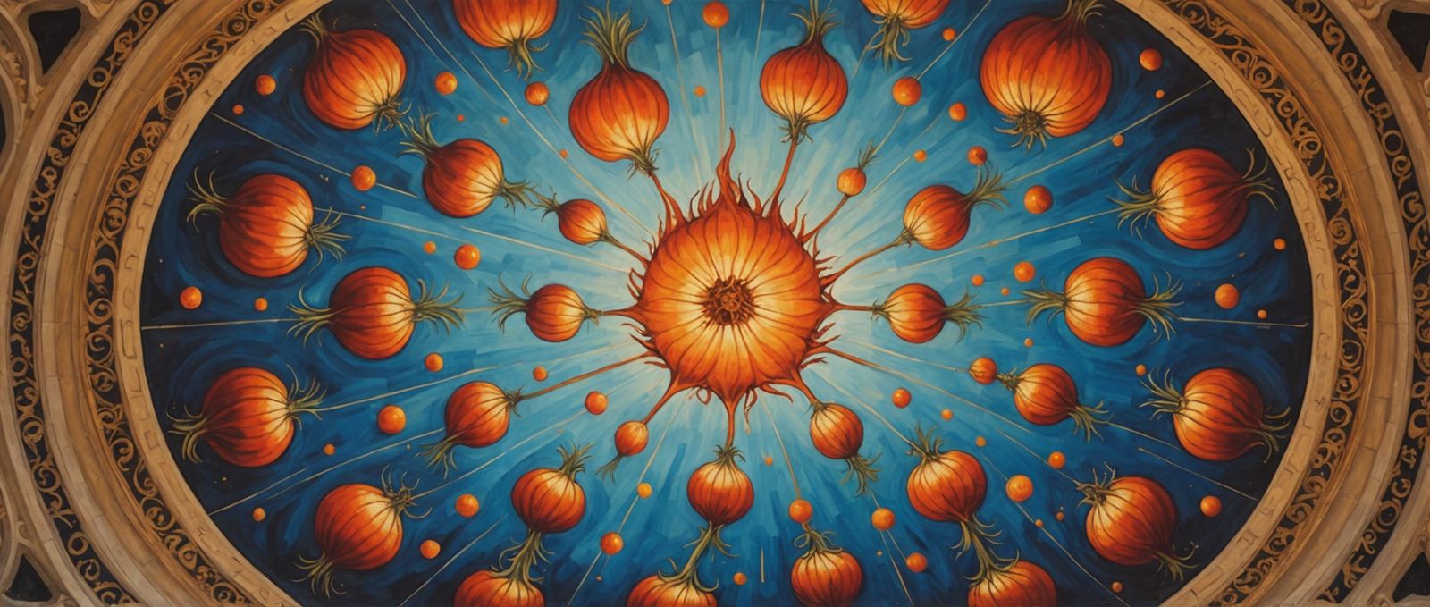 Five Holy Onions: Acrylic Art on Chapel Ceiling