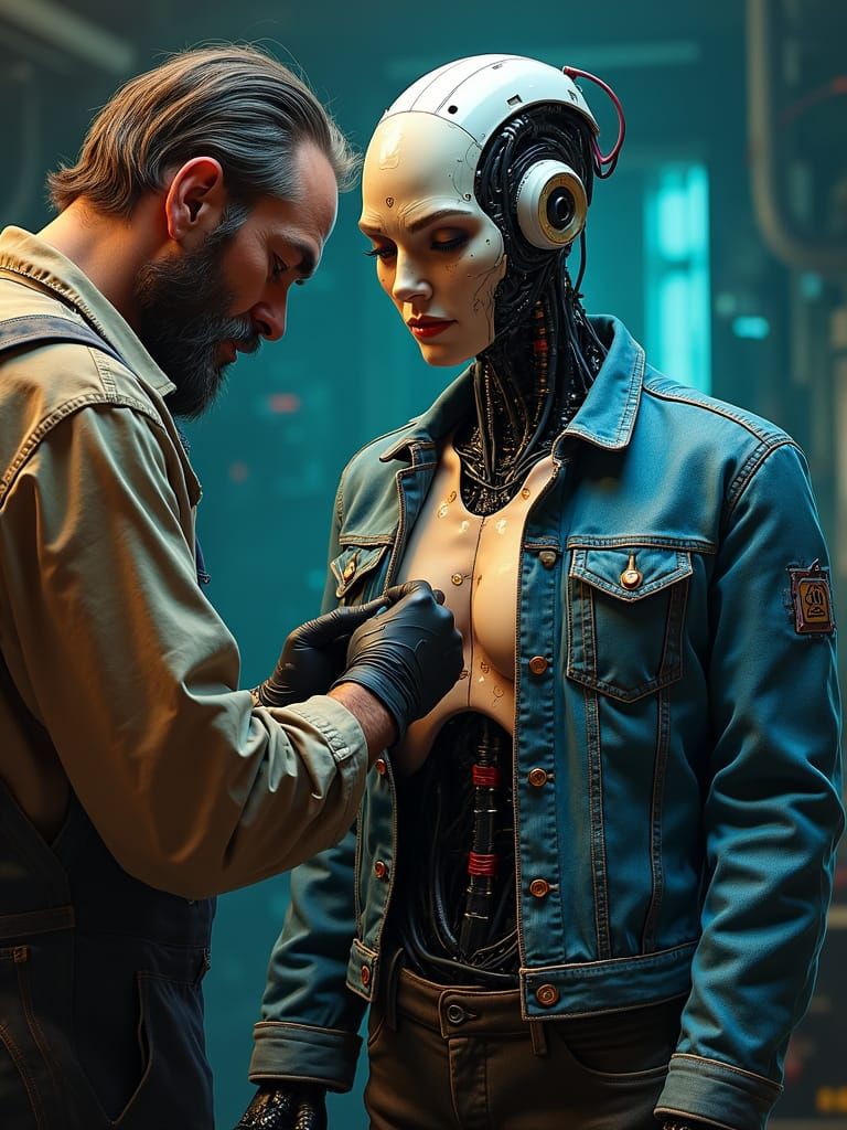 Cyberpunk: Human fixing Synthetic Human