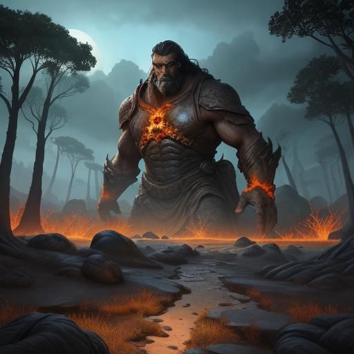 Terracotta Golem Concept Art in Fantasy Style