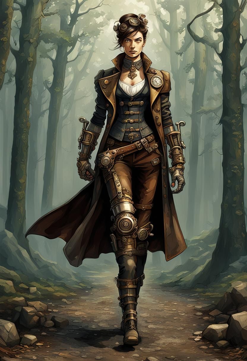 Steampunk woman