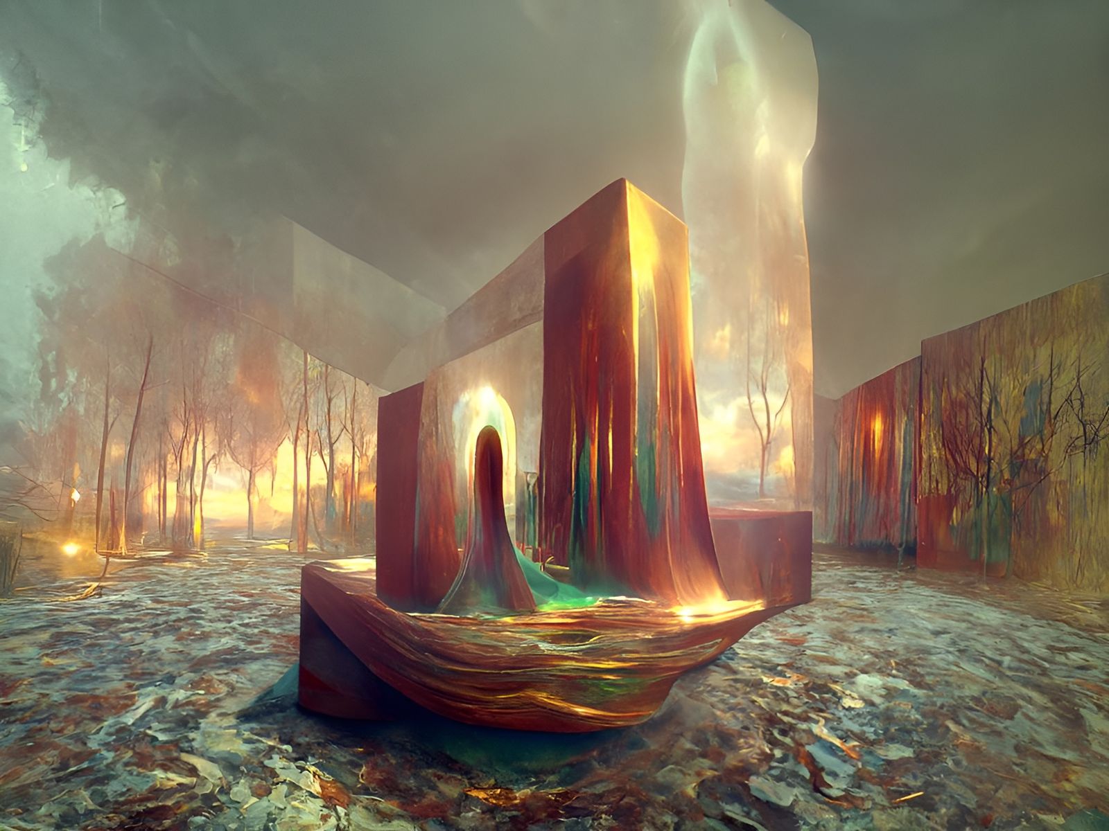 Abstract Art Rendering in Romanticism Style