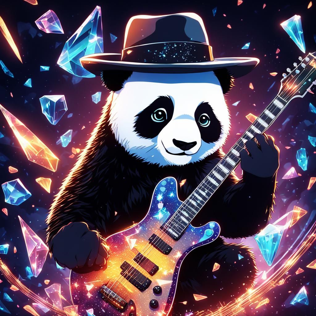 Panda's Glass Guitar: Anime Key Visual
