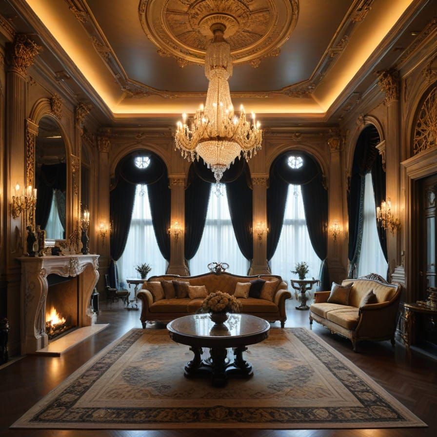 Elegant Palace Interior in Luxurious Style