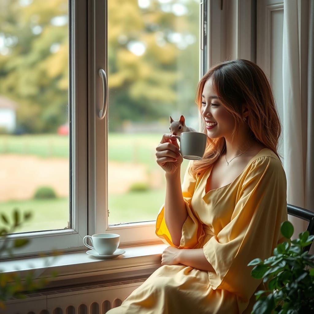 coffee with a squirrel