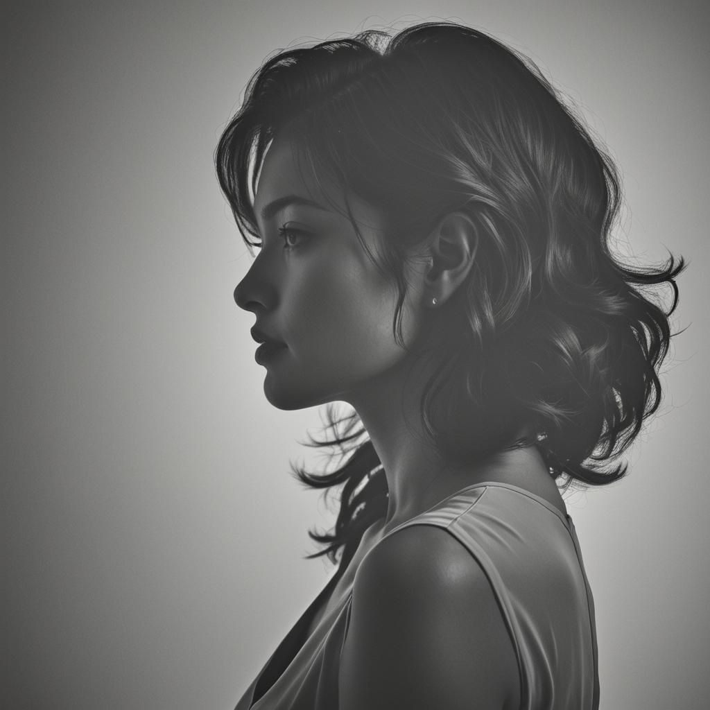 High Contrast Silhouette Portrait Photography