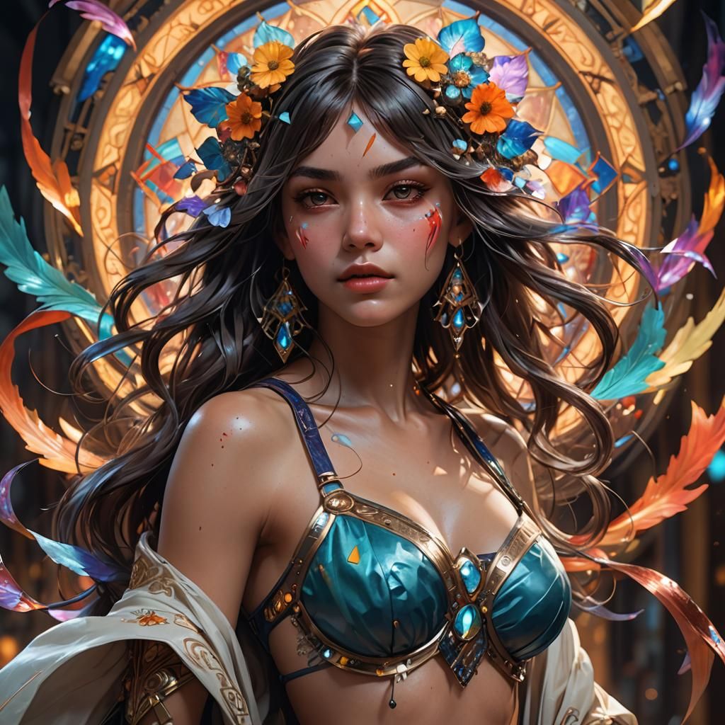 Tanga Buttocks Portrait in Artstation Style