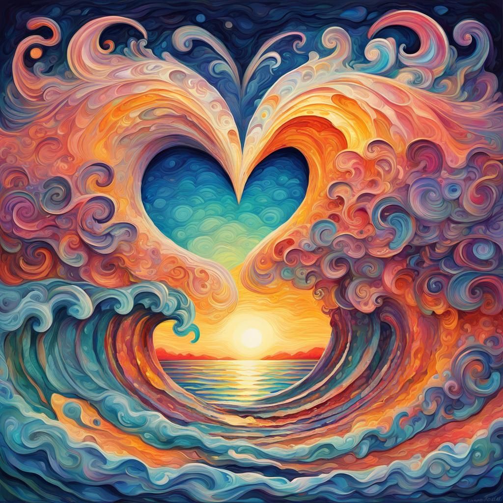 Neo-Impressionist Astral Portrait in Whimsical Dreamlike Sty...