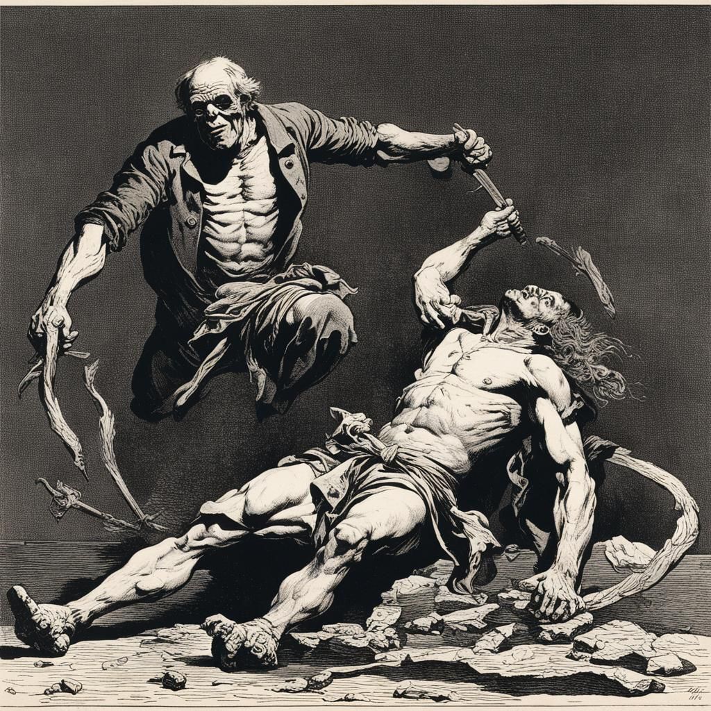 Satana, Sin, and Death: Minimalist 18th Century Atlas