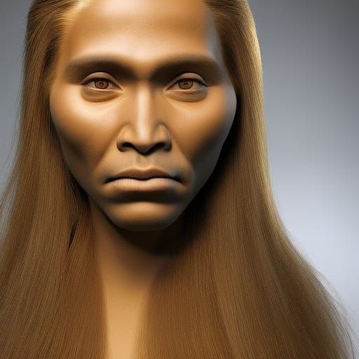 Sinister Face of a Neanderthal Woman