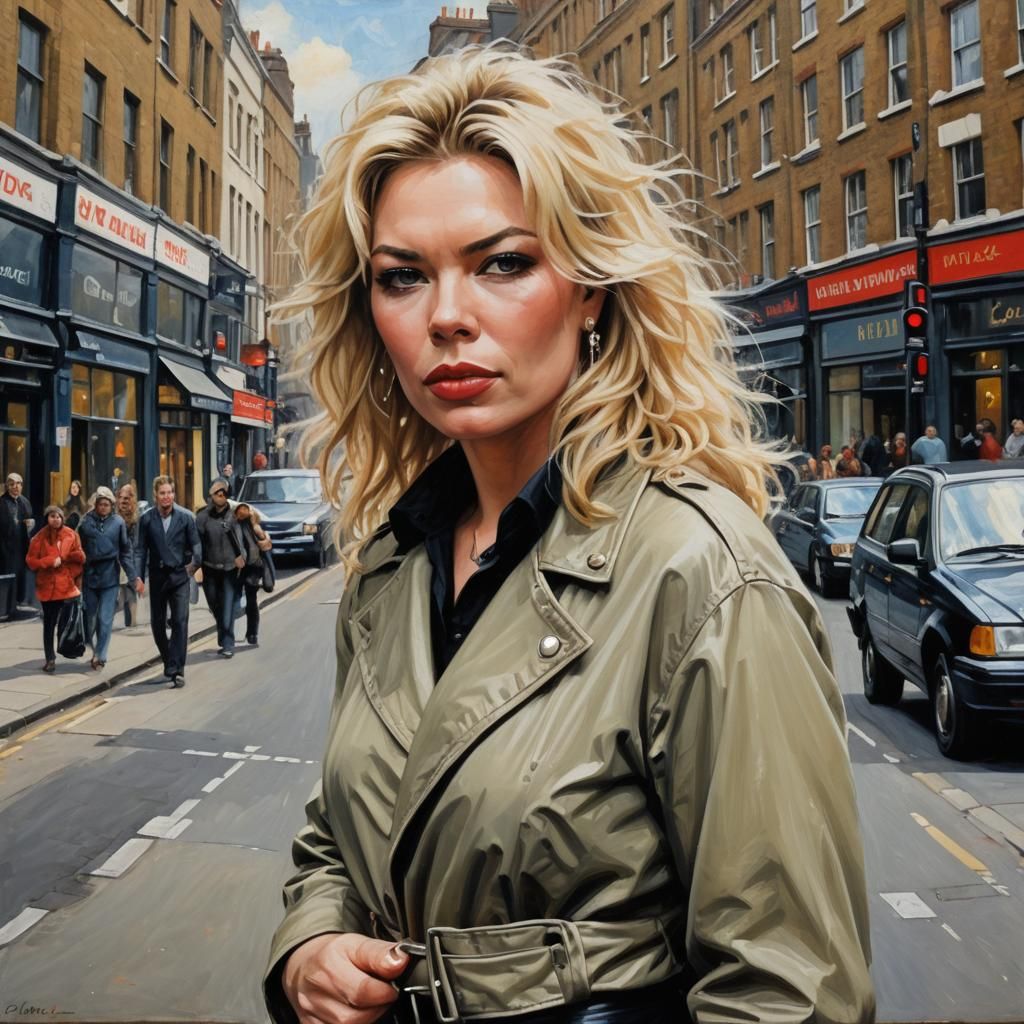 Kim Wilde in London: Oil Painting Portrait