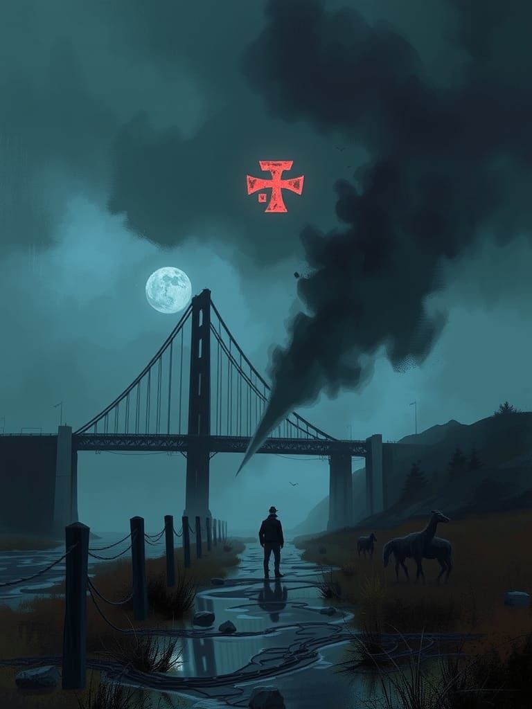 Sinister Bridge Landscape