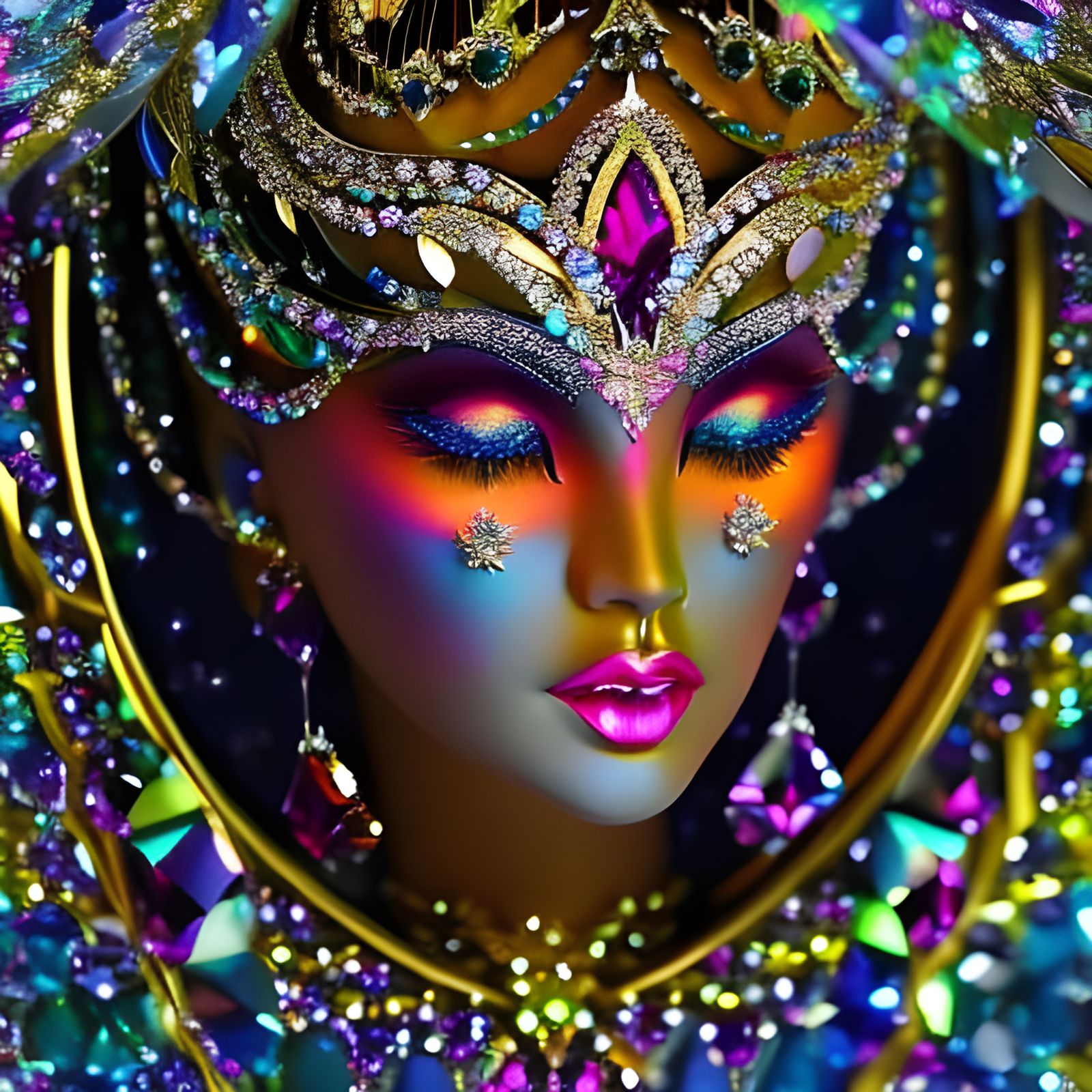 Barbie Doll Bathes in Prism-Reflected Gems