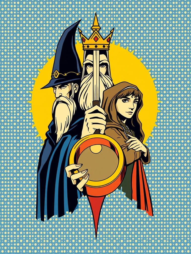 Epic Lord of the Rings Poster in Roy Lichtenstein Style