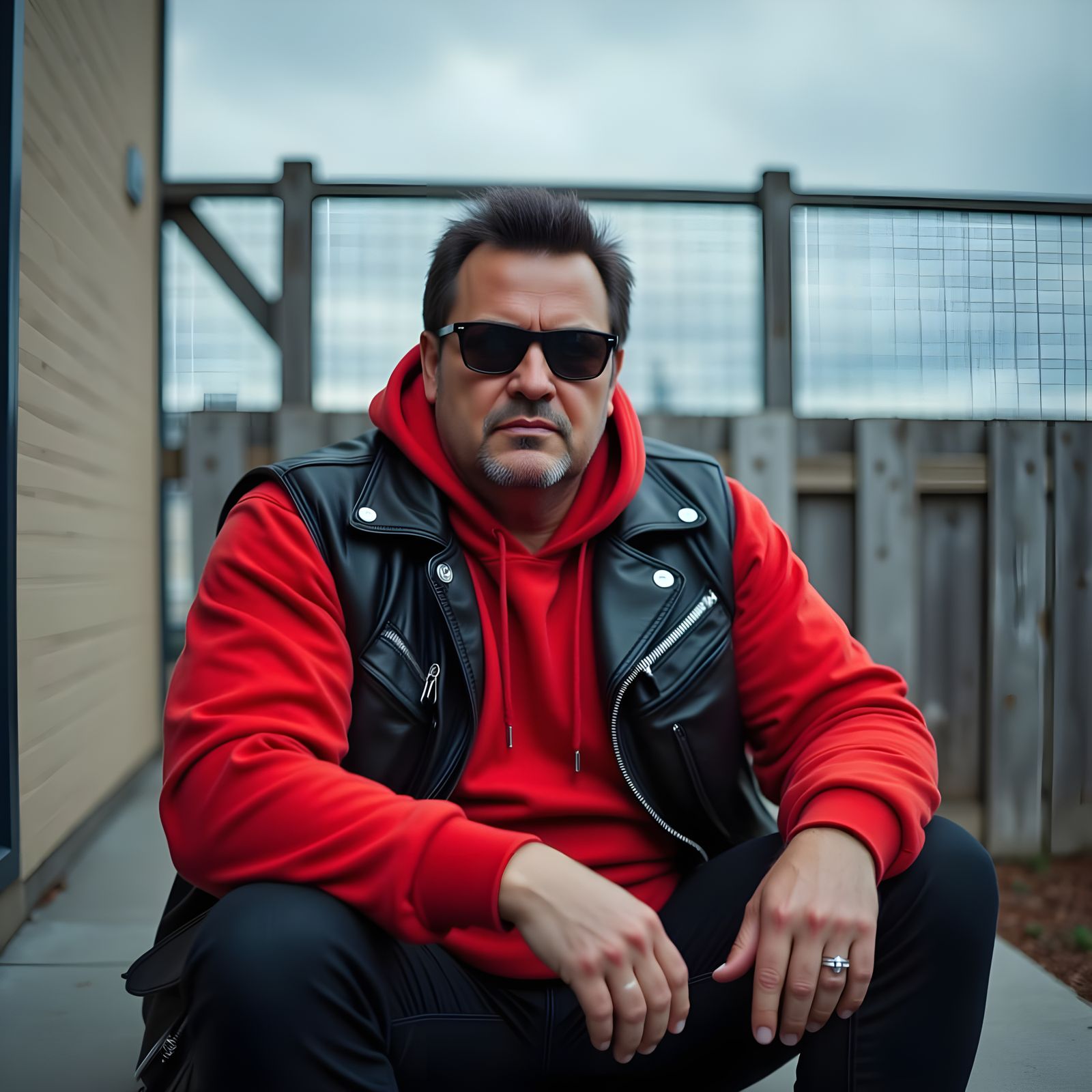 Mature Man with Brooding Expression