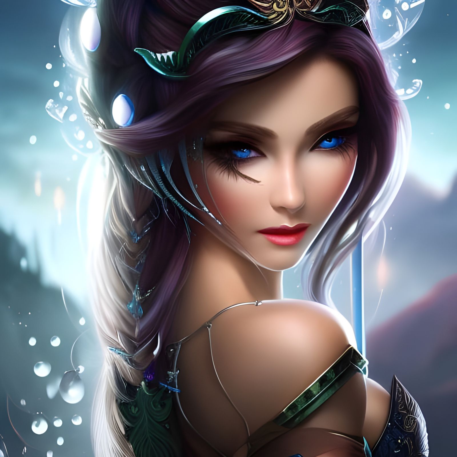 Beautiful Water Elf Girl Portrait in 8k Resolution